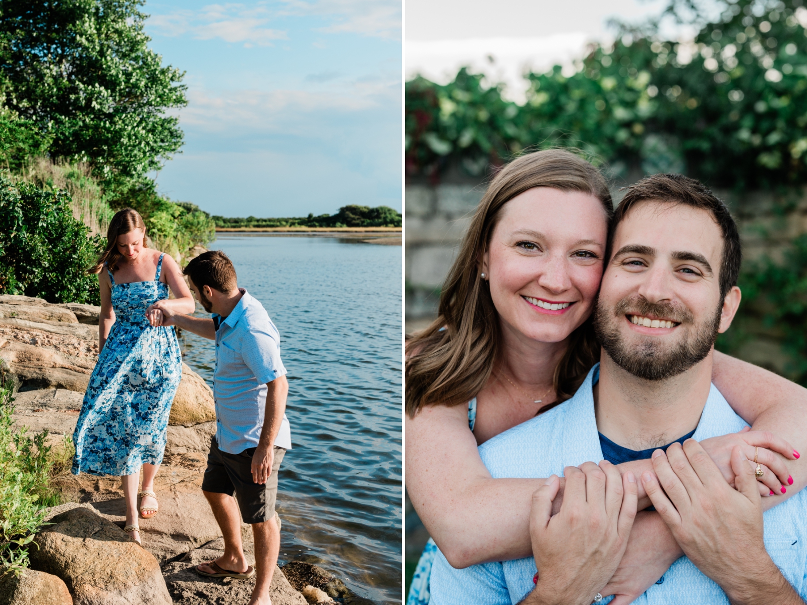 A summer engagement session at Harkness State Park