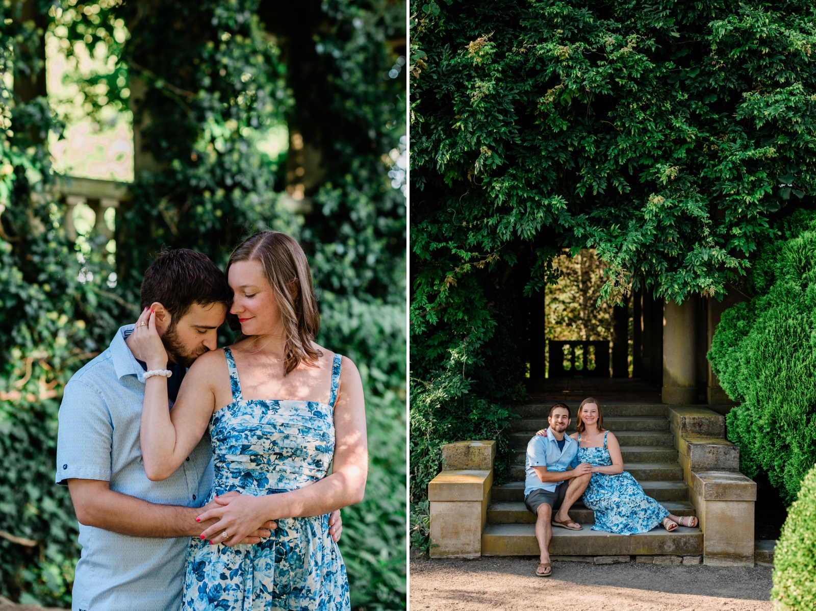 A couple explores the historic grounds at Harkness State Park