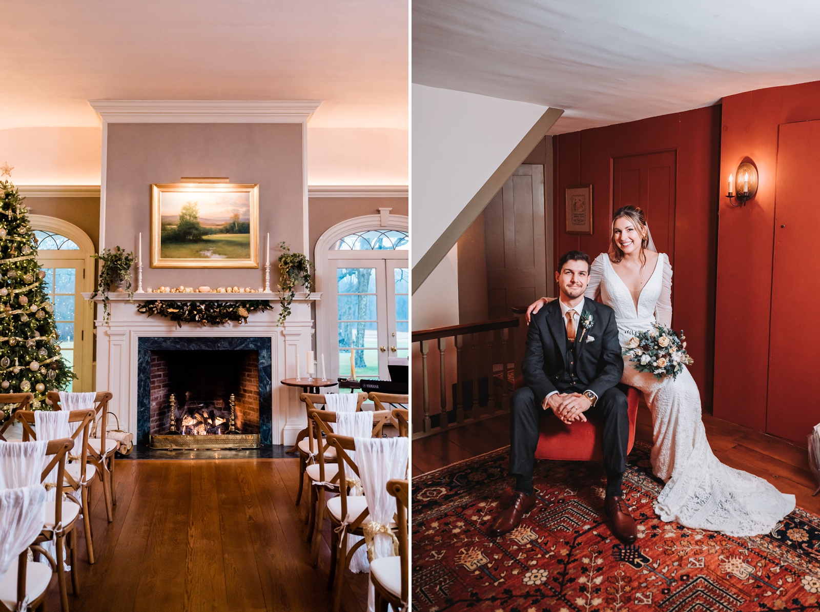 A Christmas-themed wedding at Smith Farm Gardens